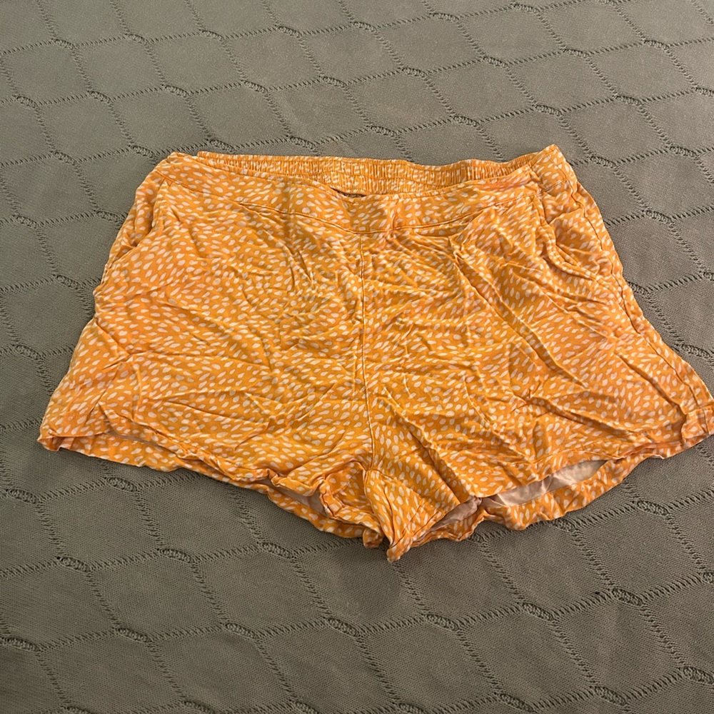 Old Navy High-Rise Orange Patterned Shorts